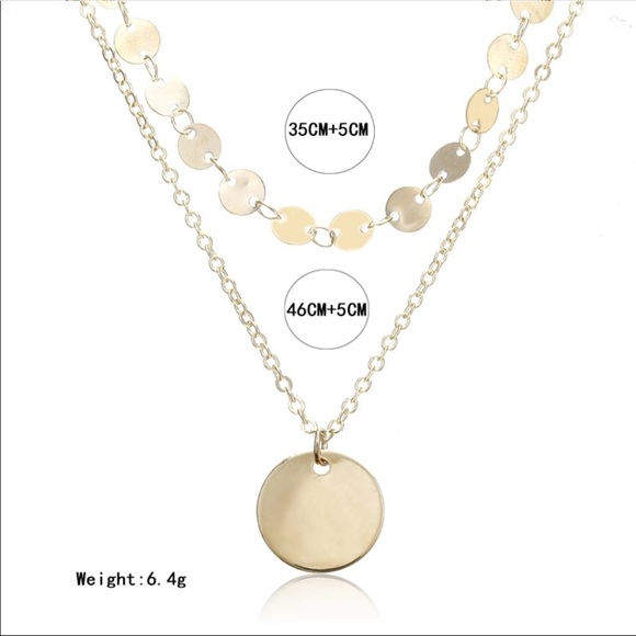 NEW DAINTY GOLD NECKLACE LAYERED CHOKER PENDANT - Picture 6 of 6